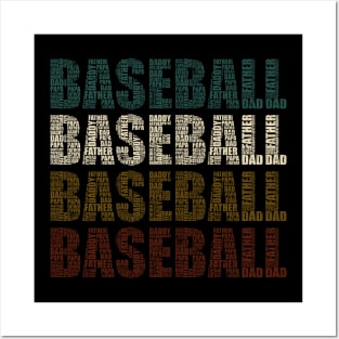 Baseball Dad - Funny Sports Lovers Gift For Papa Posters and Art